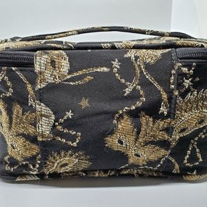 Cosmetic Bag Black and Gold Mirror Great Pattern